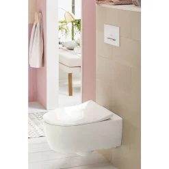 Villeroy & Boch Villeroy And Boch ViConnect Glass Glossy White Dual Flush Plate
