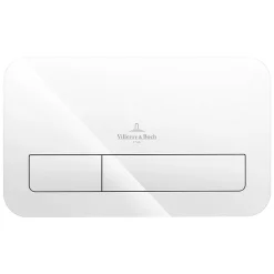 Villeroy & Boch Villeroy And Boch ViConnect Glass Glossy White Dual Flush Plate