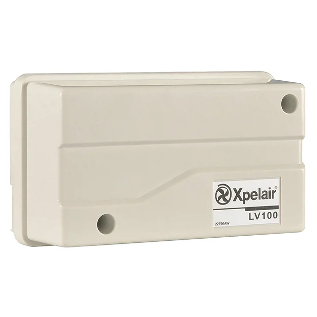 Xpelair LV100 Simply Silent 4" Square SELV Bathroom Fan With Timer + Wall Kit 1 Xpelair LV100 Simply Silent 4" Square SELV Bathroom Fan With Timer + Wall Kit