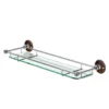 Urlington Bathroom Burlington Glass Shelf With Guard Rail - Walnut
