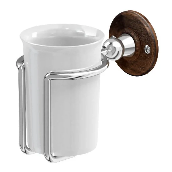 Urlington Bathroom Burlington Tumbler Holder - Walnut 1 Urlington Bathroom Burlington Tumbler Holder - Walnut
