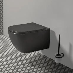 Ideal Standard Silk Black IOM Toilet Brush & Holder