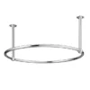 Chatsworth Traditional 850mm Chrome Double Support Circular Shower Curtain Rail