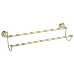 Heritage Bathroom Heritage - Clifton Double Towel Rail - Vintage Gold