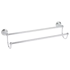 Heritage Bathroom Heritage - Clifton Double Towel Rail - Chrome