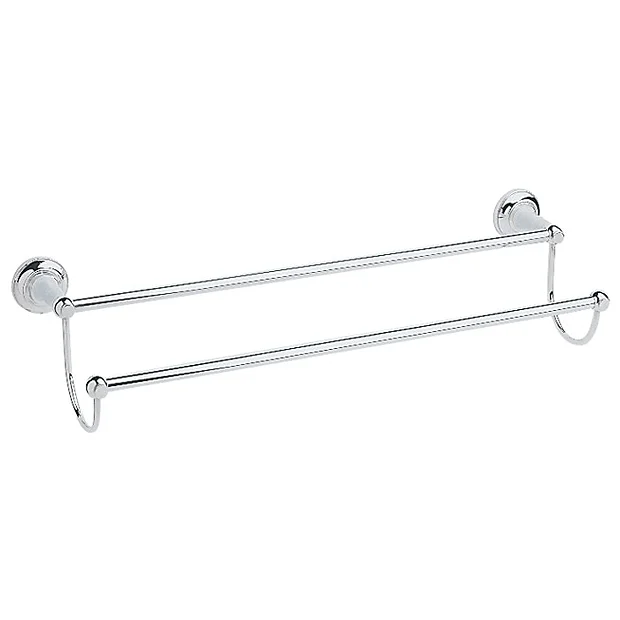 Heritage Bathroom Heritage - Clifton Double Towel Rail - Chrome 1 Heritage Bathroom Heritage - Clifton Double Towel Rail - Chrome