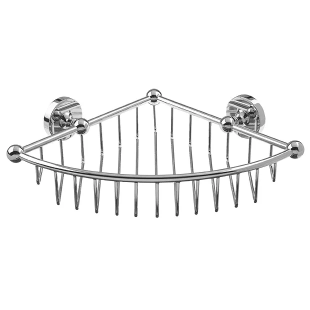 Heritage Bathroom Heritage Corner Wire Basket - Chrome 1 Heritage Bathroom Heritage Corner Wire Basket - Chrome