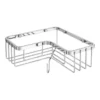 Milan Bathroom Milan Rectangular Corner Wire Soap Basket - Chrome