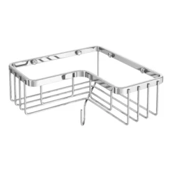 Milan Bathroom Milan Rectangular Corner Wire Soap Basket - Chrome