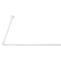 Croydex L-Shaped Telescopic Shower Curtain Rod - White