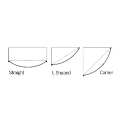 Croydex Telescopic Curved Shower Cubicle Rod - Chrome -smedbo shop ad108441 d2