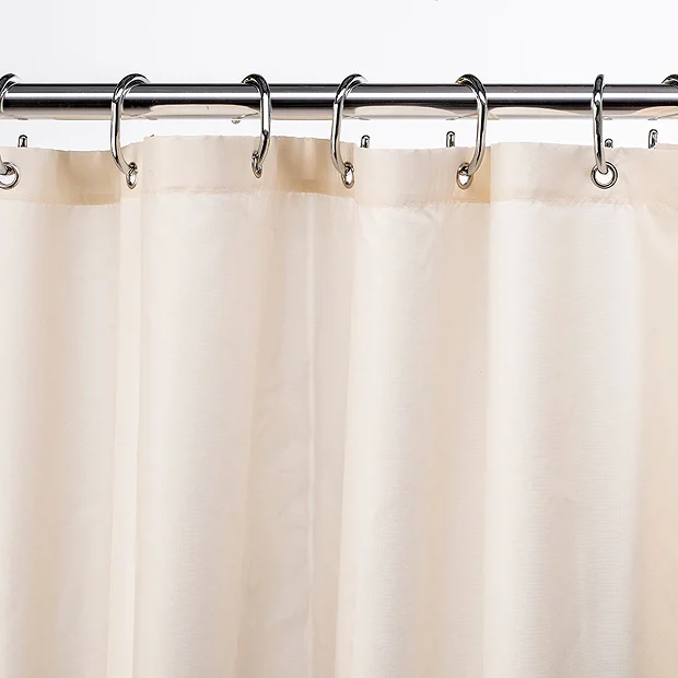 Croydex Ivory Textile Shower Curtain W1800 X H1800mm 2 Croydex Ivory Textile Shower Curtain W1800 X H1800mm - Image 2