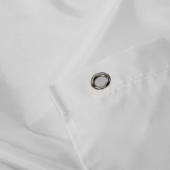 Croydex Plain White Textile Shower Curtain W1800 X H1800mm 6 Croydex Plain White Textile Shower Curtain W1800 X H1800mm -smedbo shop af159022ai1