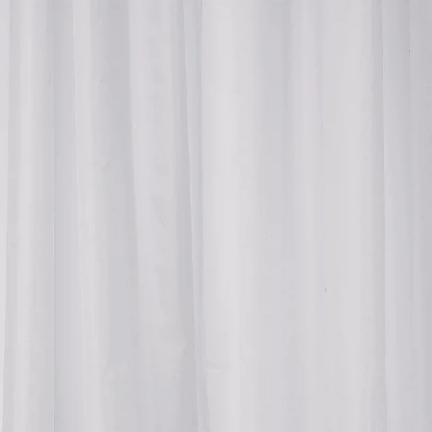 Croydex Plain White Textile Shower Curtain W1800 X H1800mm 1 Croydex Plain White Textile Shower Curtain W1800 X H1800mm