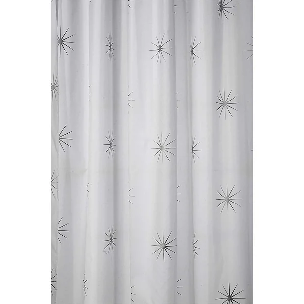Croydex Stellar Textile Shower Curtain W1800 X H1800mm 1 Croydex Stellar Textile Shower Curtain W1800 X H1800mm