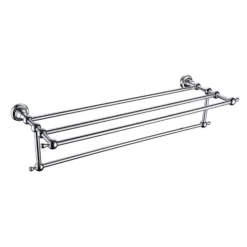 Heritage Bathroom Heritage Holborn Double Bathroom Towel Shelf - Chrome