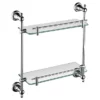 Heritage Bathroom Heritage Holborn Double Glass Shelf - Chrome