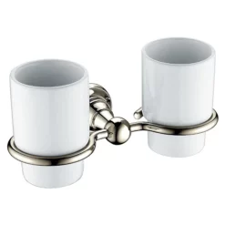 Heritage Bathroom Heritage Holborn Double Tumbler & Holder - Vintage Gold