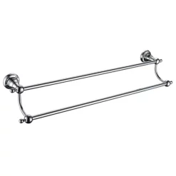 Heritage Bathroom Heritage Holborn Double Towel Rail - Chrome