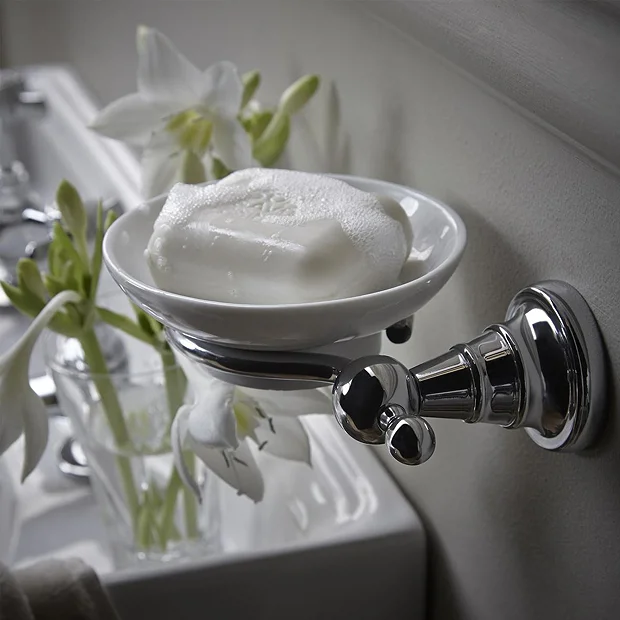 Heritage Bathroom Heritage Holborn Soap Dish & Holder - Chrome 1 Heritage Bathroom Heritage Holborn Soap Dish & Holder - Chrome