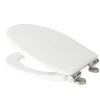 Croydex Anti-Bacterial Thermoset Toilet Seat With Slow-Close Easy-Fit Hinge - Gloss White