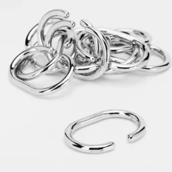 Croydex 12 C-Type Shower Curtain Rings - Chrome -smedbo shop ak142141ai