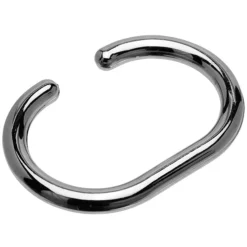 Croydex 12 C-Type Shower Curtain Rings - Chrome
