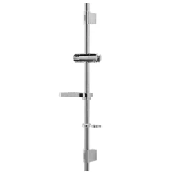 Croydex Flexi-Fit Bath Shower Riser Rail - Chrome