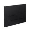 BagnoDesign Aquaeco Matt Black Dual Flush Plate With Square Buttons