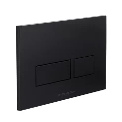 BagnoDesign Aquaeco Matt Black Dual Flush Plate With Square Buttons