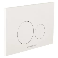 BagnoDesign Aquaeco Gloss White Dual Flush Plate With Round Buttons