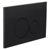 BagnoDesign Aquaeco Matt Black Dual Flush Plate With Round Buttons