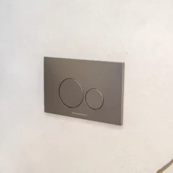 BagnoDesign Aquaeco Anthracite Dual Flush Plate With Round Buttons