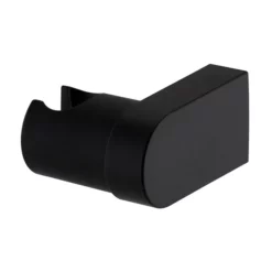 Arezzo Round Matt Black ABS Modern Wall Mounted Handset Holder