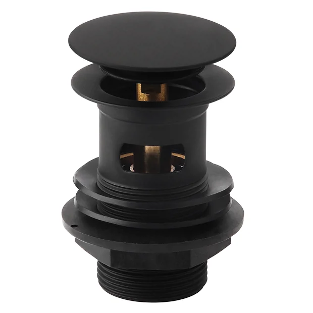 Arezzo Matt Black Slotted Easy Clean Click Clack Basin Waste 2 Arezzo Matt Black Slotted Easy Clean Click Clack Basin Waste - Image 2