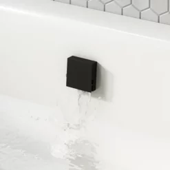 Arezzo Matt Black Square Slimline Freeflow Bath Filler Waste And Overflow -smedbo shop az243mbsq d1