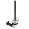 Arezzo Matt Black Toilet Brush & Holder