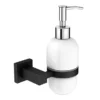Arezzo Matt Black Soap Dispenser & Holder