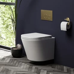 Arezzo Brushed Brass Round Toilet Roll Holder -smedbo shop azbb116 d2