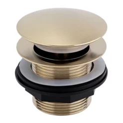 Arezzo Unslotted Bath Waste With No Overflow Brushed Brass