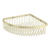 Arezzo Brushed Brass Wire Corner Shower Basket