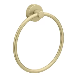 Arezzo Brushed Brass Round Towel Ring