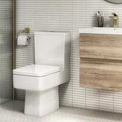 Arezzo Brushed Brass Square Toilet Roll Holder