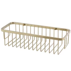 Arezzo Brushed Brass 300mm Wire Shower Basket -smedbo shop azbbs29nd1