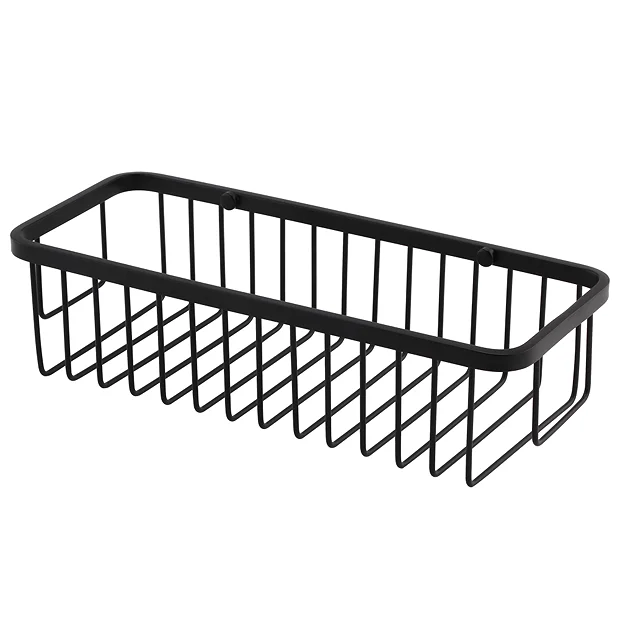 Arezzo Matt Black 300mm Wire Shower Basket 3 Arezzo Matt Black 300mm Wire Shower Basket - Image 3
