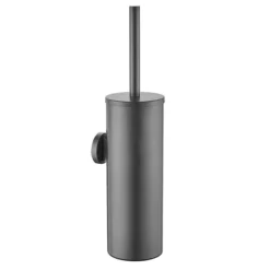 Arezzo Brushed Gunmetal Grey 4-Piece Bathroom Accessory Pack -smedbo shop azbrhgm l2