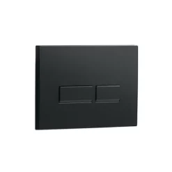 Arezzo Compact Concealed Cistern With Matt Black Flush Plate - Square Buttons -smedbo shop azccblks d1