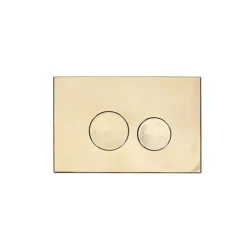 Arezzo Compact Concealed Cistern With Brushed Brass Flush Plate - Round Buttons -smedbo shop azccbrar d1