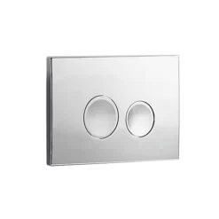 Arezzo Compact Concealed Cistern With Polished Chrome Flush Plate - Round Buttons -smedbo shop azccchrr d1