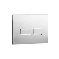 Arezzo Compact Concealed Cistern With Polished Chrome Flush Plate - Square Buttons -smedbo shop azccchrs d1 1